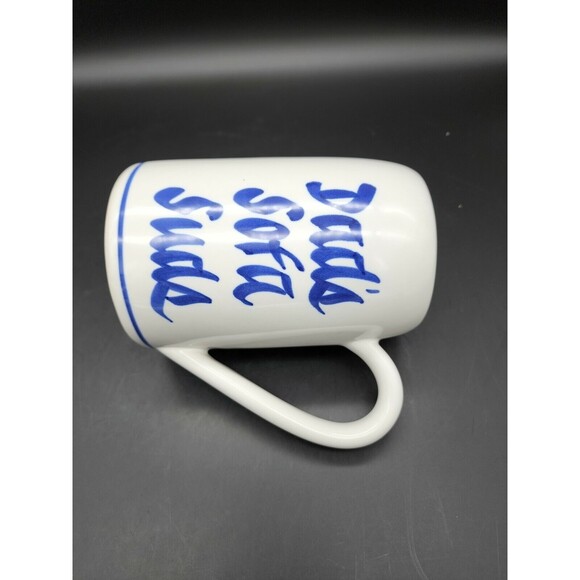 Dad's Sofa Suds Pottery Stein Mug Father's Day Gift Idea Blue & White - Picture 7 of 12